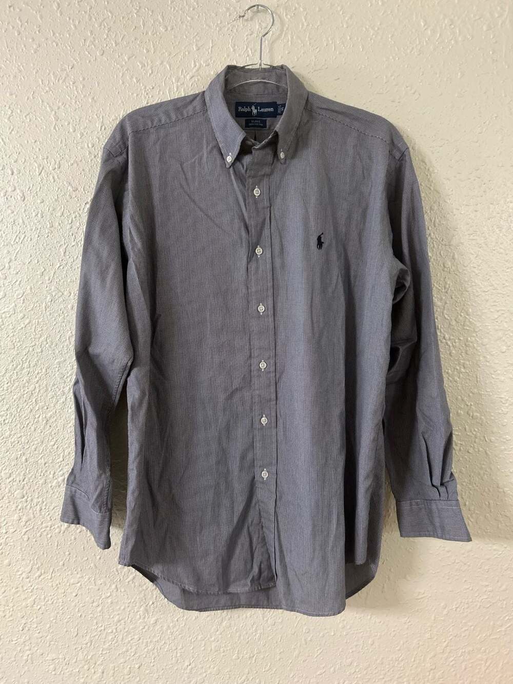 Ralph Lauren Blake 100% Cotton Black & White Button-Down Shirt Size S